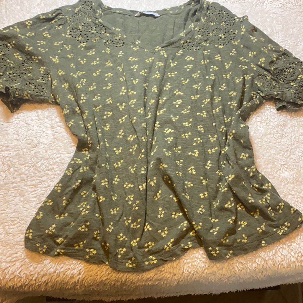 Lucky - short sleeve cotton knit top XL